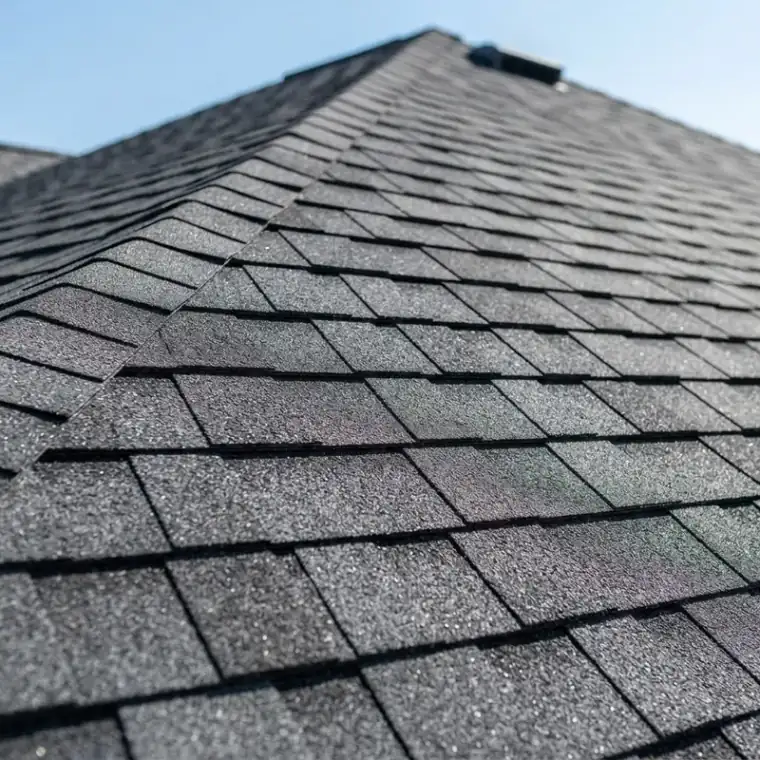 Close-up of premium architectural asphalt shingles